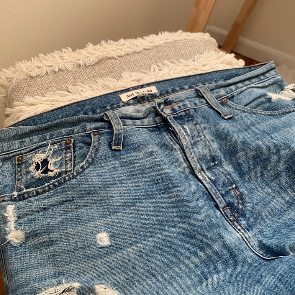 Madewell Rivet & Thread Ripped Retro Straight Jean - Picture 5 of 15